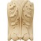 Ekena Millwork 3 1/2"W x 2"D x 4 1/2"H Small Acanthus Block w/ Backplate Wood Corbel, Alder CORW04X02X05ABAL - alternate 3